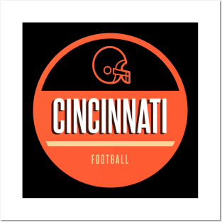 cincinnati retro football Posters and Art